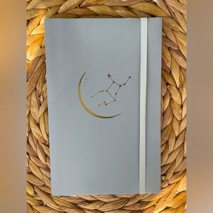 Elegant Virgo Notebook with Gold Accents